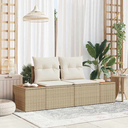Divano da giardino Beige 184 x 62 x 85cm polyrattan | homemem39