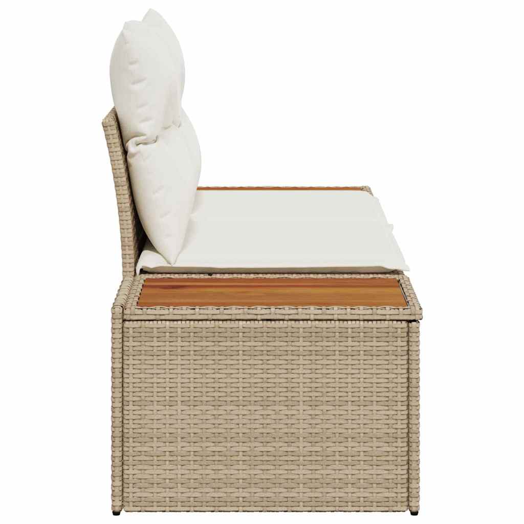 Divano da giardino Beige 184 x 62 x 85cm polyrattan | homemem39