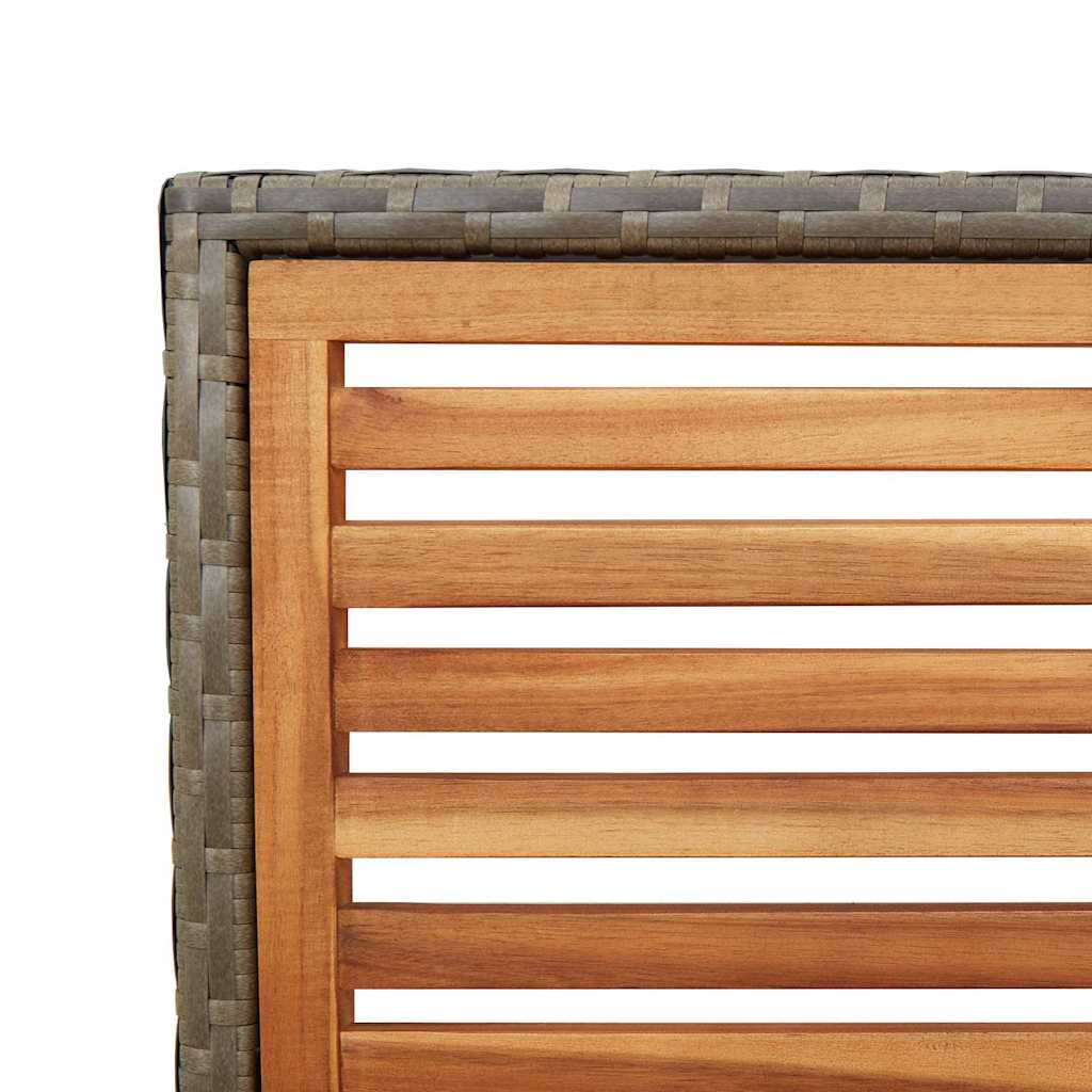 Sedie impilabili da giardino 2 pcs Marrone e Grigio - homemem39