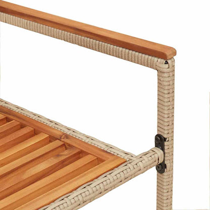 Sedie impilabili da giardino 2 pcs Marrone e Beige - homemem39