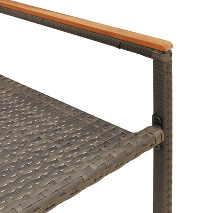 Sedie impilabili da giardino 2 pcs Grigio e Marrone - homemem39