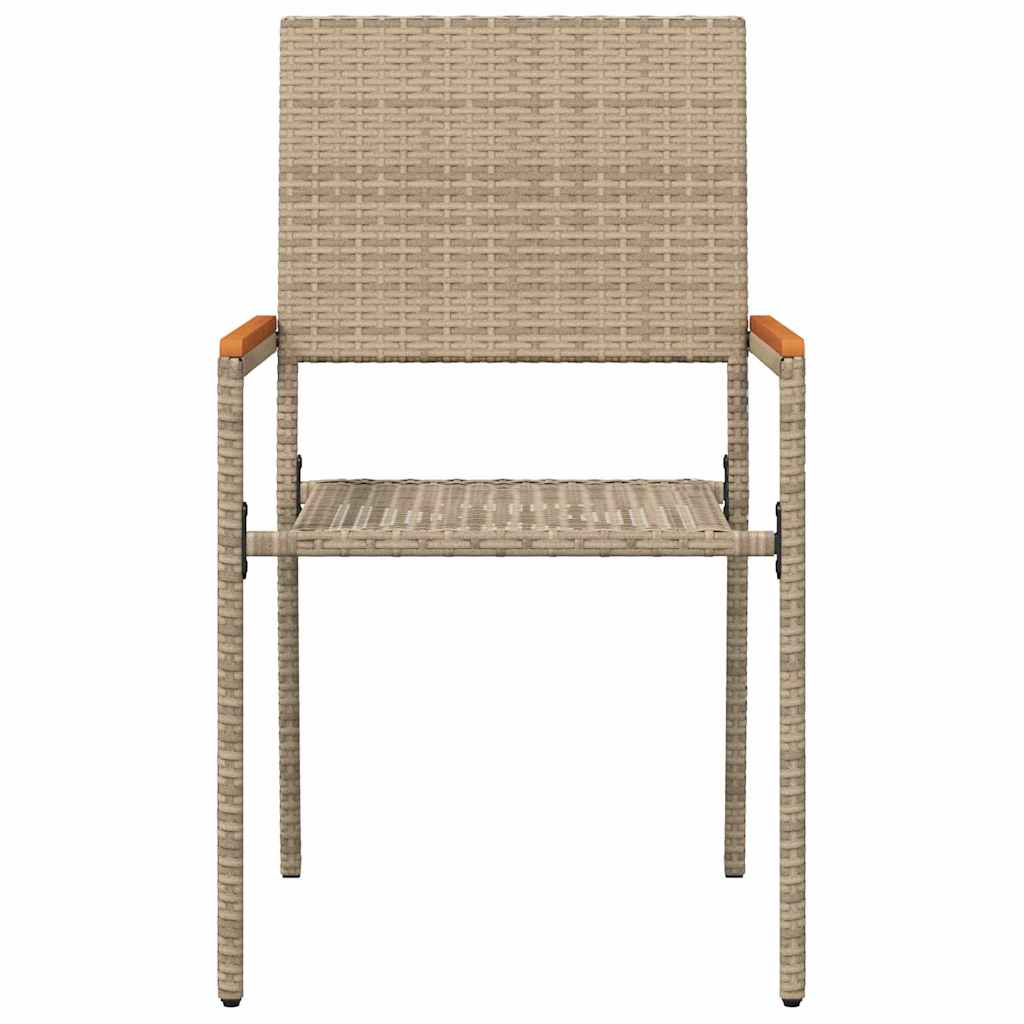 Sedie impilabili da giardino 2 pcs Crema e Marrone - homemem39