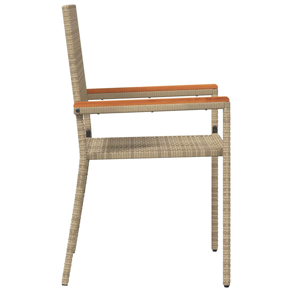 Sedie impilabili da giardino 2 pcs Crema e Marrone - homemem39