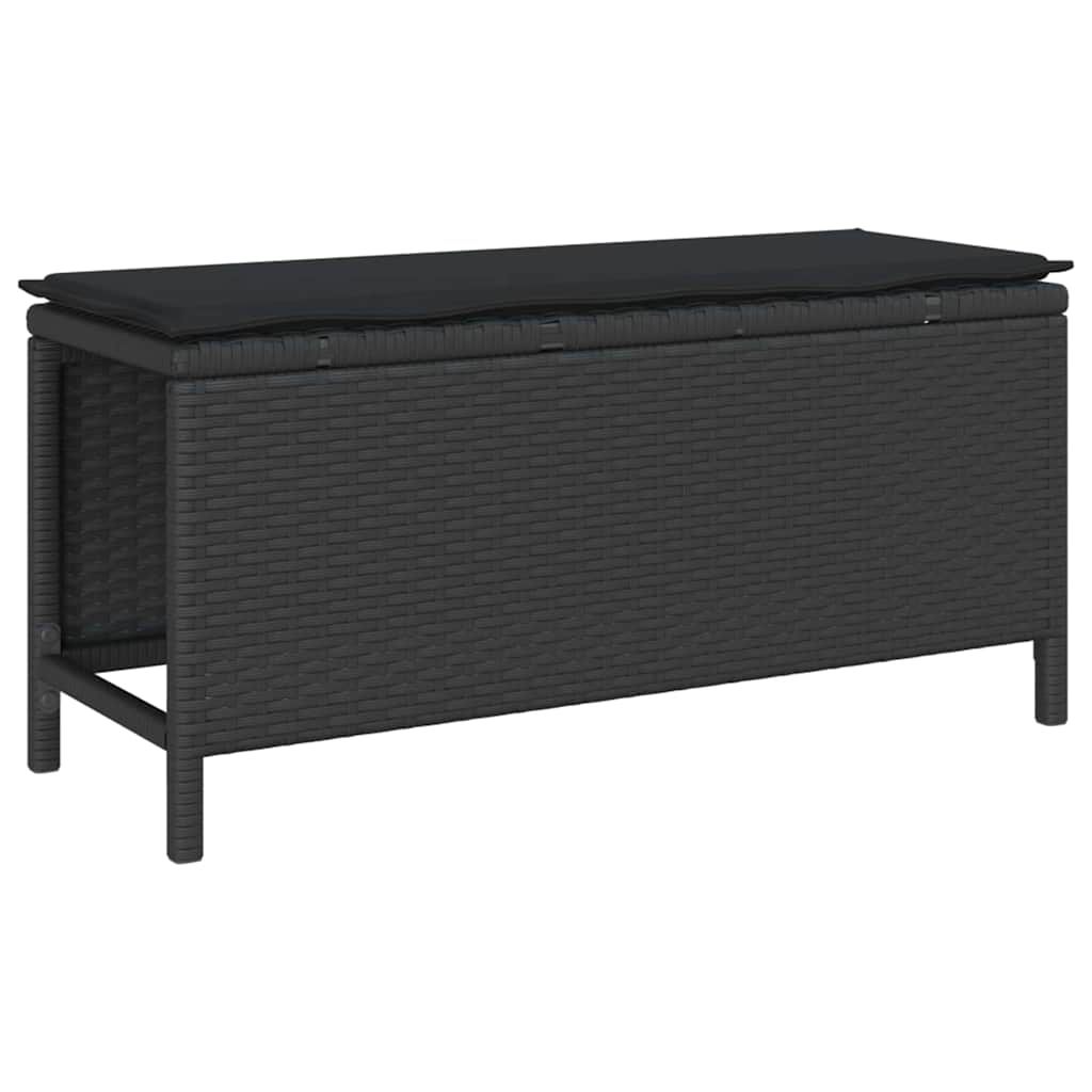 Set da Pranzo per Giardino Nero Poly Rattan - homemem39