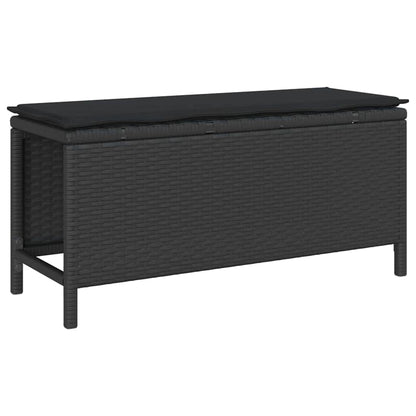 Set da Pranzo per Giardino Nero Poly Rattan - homemem39