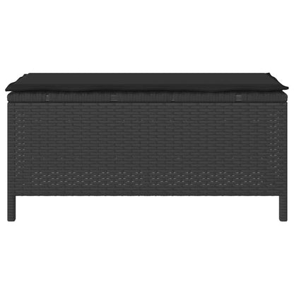 Set da Pranzo per Giardino Nero Poly Rattan - homemem39