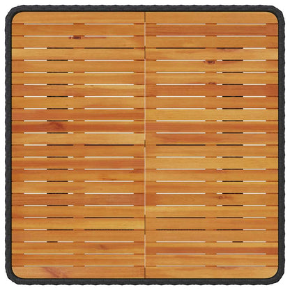 Set da Pranzo per Giardino Nero Poly Rattan - homemem39