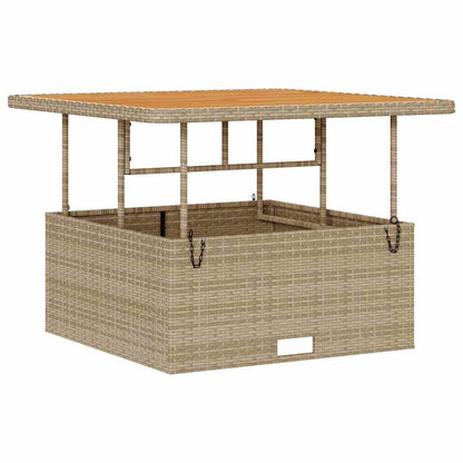 Set da Pranzo per Giardino Beige Poly Rattan - homemem39