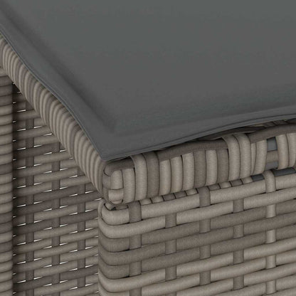 Set da Pranzo per Giardino Grigio Poly Rattan - homemem39