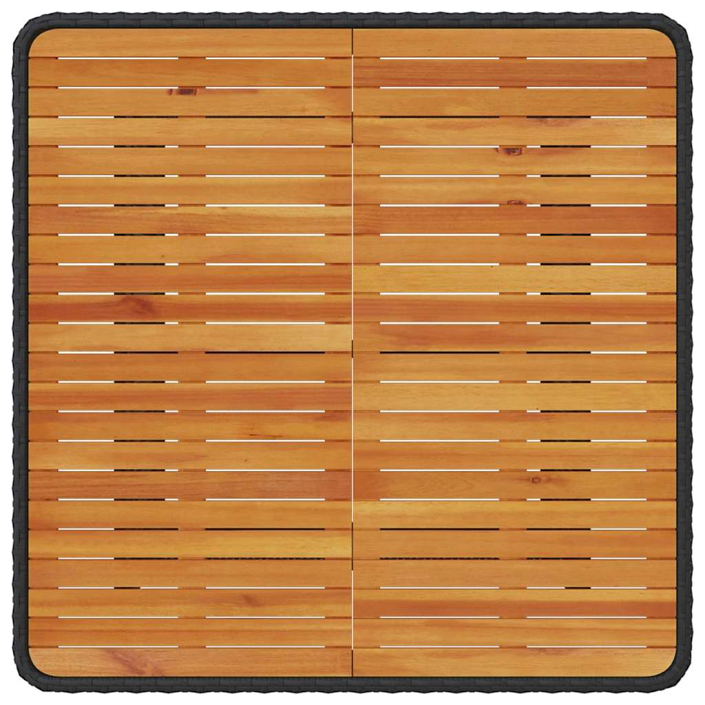 Set da Pranzo per Giardino Nero Poly Rattan - homemem39