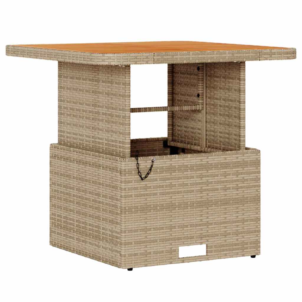 Set da Pranzo per Giardino Beige Poly Rattan - homemem39