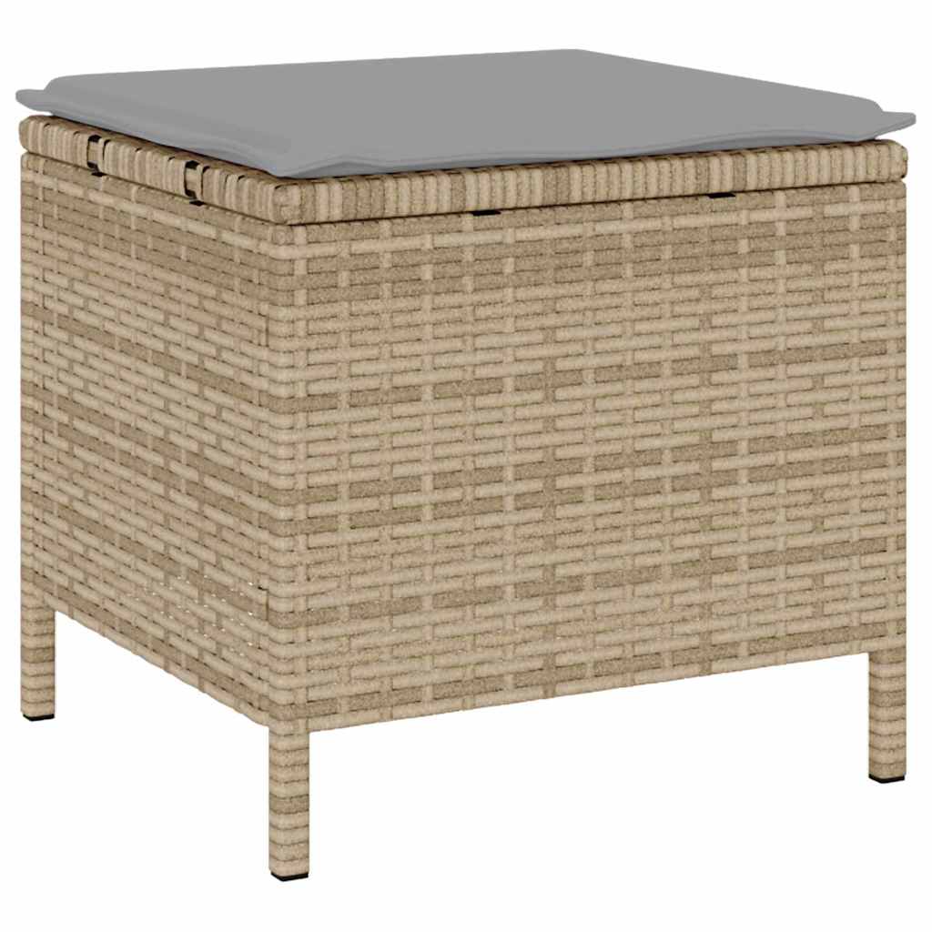 Set da Pranzo per Giardino Beige Poly Rattan - homemem39