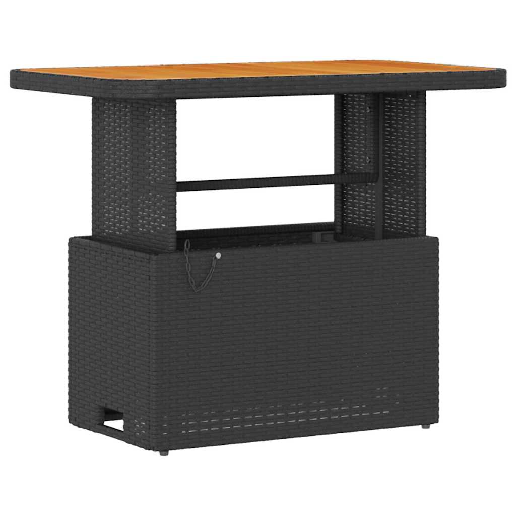 Set da Pranzo per Giardino Nero Poly Rattan - homemem39