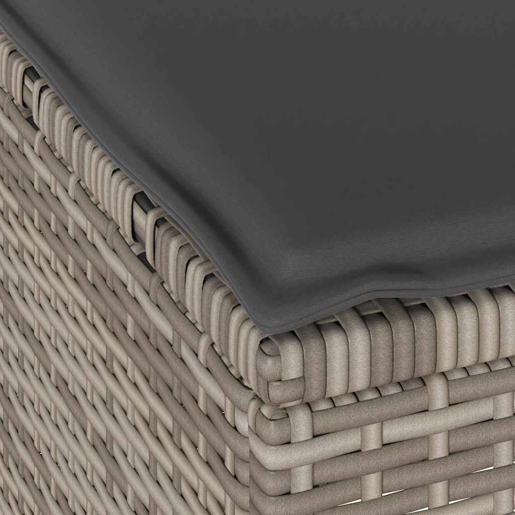 Set da Pranzo per Giardino Grigio Poly Rattan - homemem39