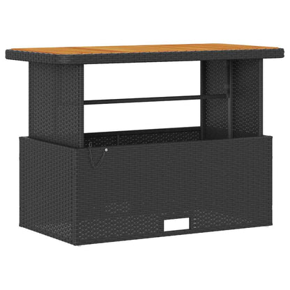 Set da Pranzo per Giardino Nero Poly Rattan - homemem39