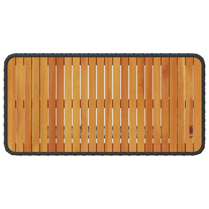 Set da Pranzo per Giardino Nero Poly Rattan - homemem39