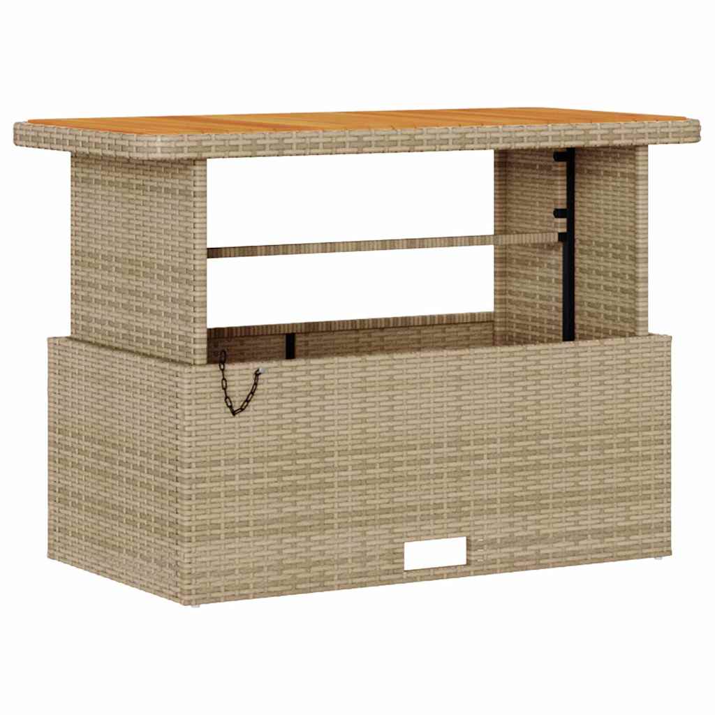 Set da Pranzo per Giardino Beige Poly Rattan - homemem39