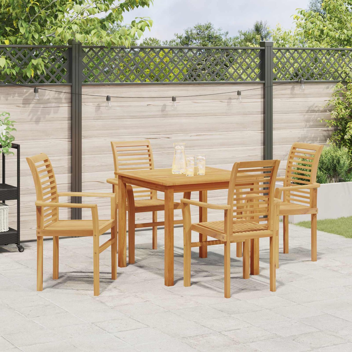 Sedia da pranzo 4 pcs Marrone 62 x 55 x 94 cm | homemem39