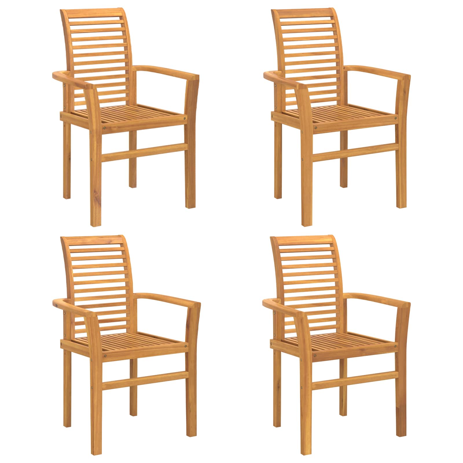 Sedia da pranzo 4 pcs Marrone 62 x 55 x 94 cm | homemem39