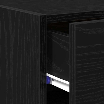 Credenza con cassetto Rovere Nero 50 x 42,5 x 93 cm