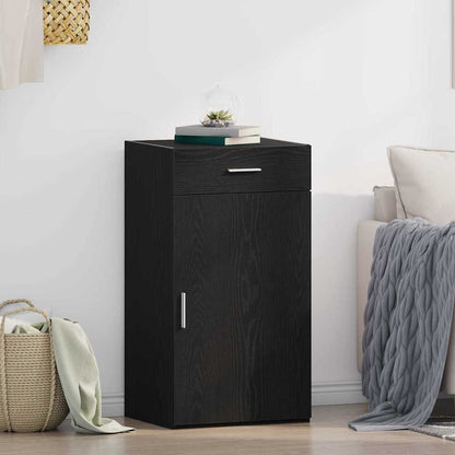 Credenza con cassetto Rovere Nero 50 x 42,5 x 93 cm