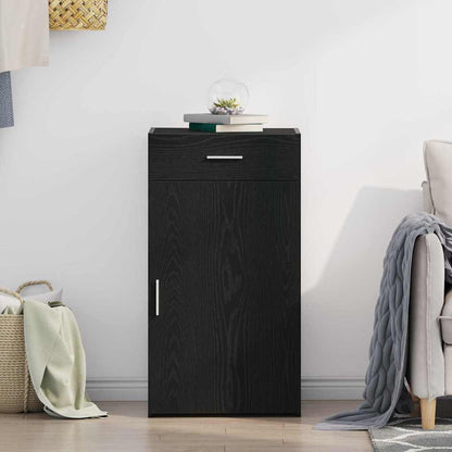 Credenza con cassetto Rovere Nero 50 x 42,5 x 93 cm