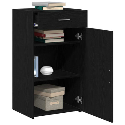 Credenza con cassetto Rovere Nero 50 x 42,5 x 93 cm