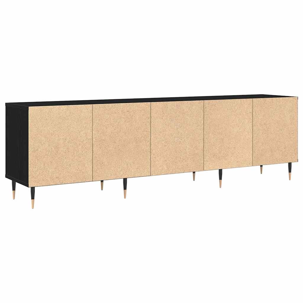 Mobile TV Rovere Nero 150 x 30 x 45 cm Legno multistrato