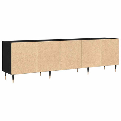 Mobile TV Rovere Nero 150 x 30 x 45 cm Legno multistrato