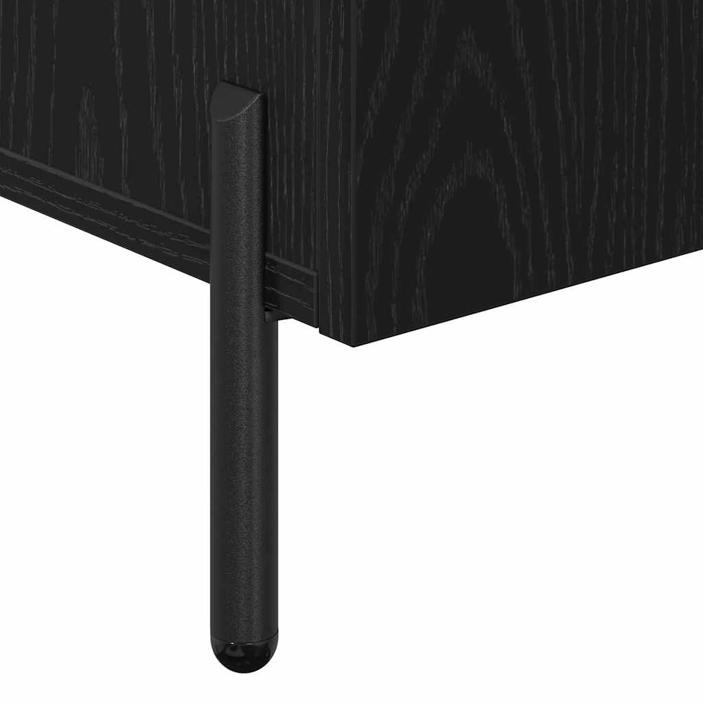 Credenza Rovere Nero 90 x 34 x 80 cm Legno multistrato