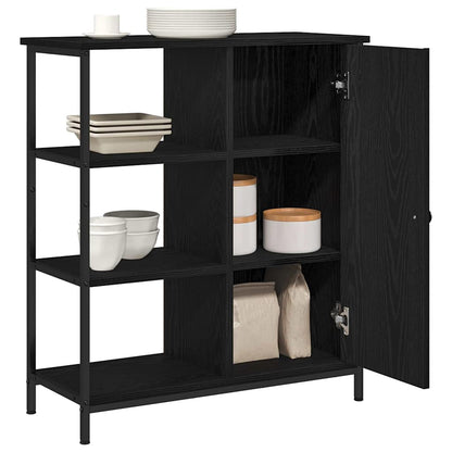 Credenza Rovere Nero 70 x 30 x 80 cm