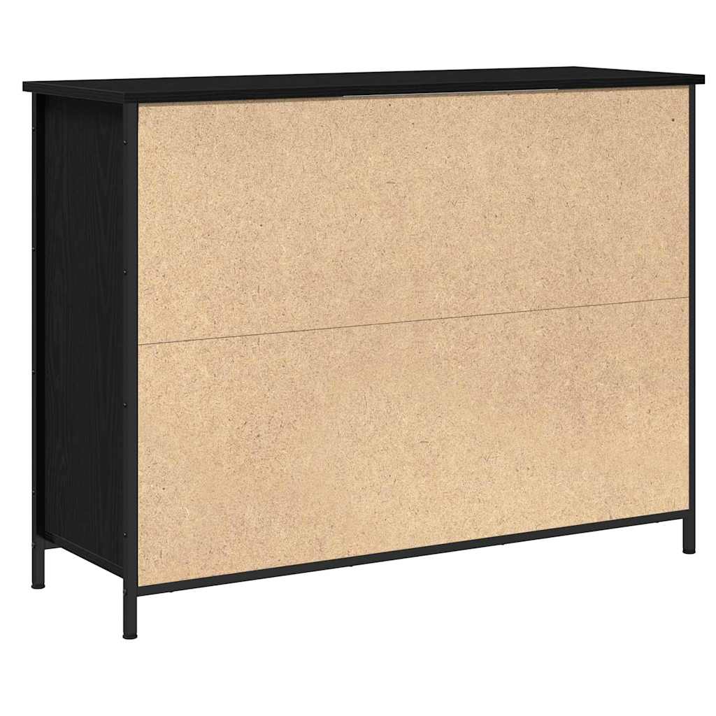 Credenza Rovere Nero 100 x 35 x 75 cm