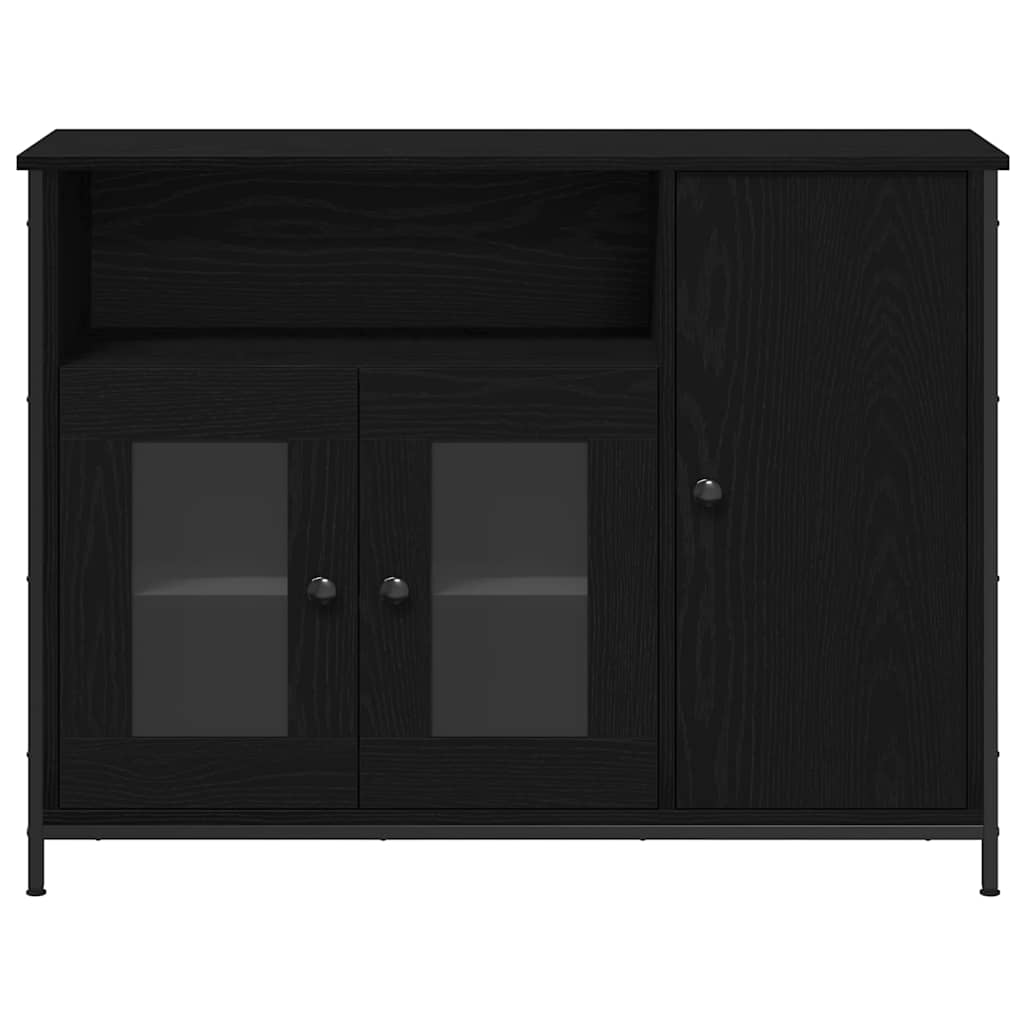 Credenza Rovere Nero 100 x 35 x 75 cm