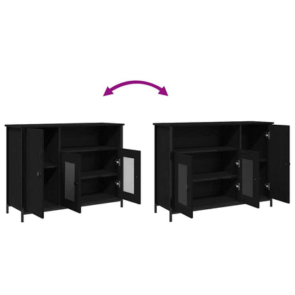 Credenza Rovere Nero 100 x 35 x 75 cm