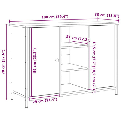 Credenza Legno vecchio 100 x 35 x 70 cm
