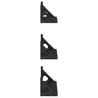 Scaffale da parete Montaggio a parete 3 pcs Rovere Nero | homemem39