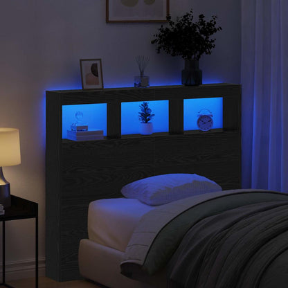 Testiera Rovere Nero 120 x 17 x 102 cm Legno multistrato - homemem39