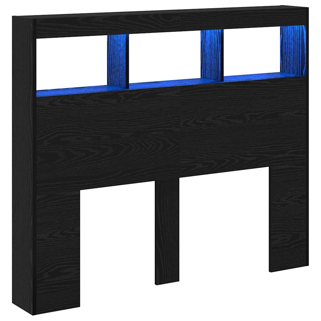 Testiera Rovere Nero 120 x 17 x 102 cm Legno multistrato - homemem39