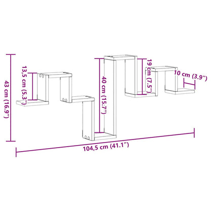 Scaffale da parete Legno vecchio 104,5 x 43 x 10 cm | homemem39