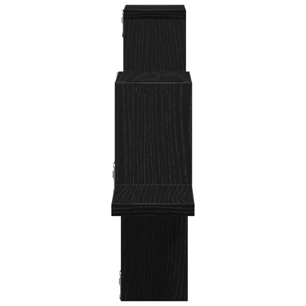 Scaffale da parete Rovere Nero 104,5 x 43 x 10 cm | homemem39