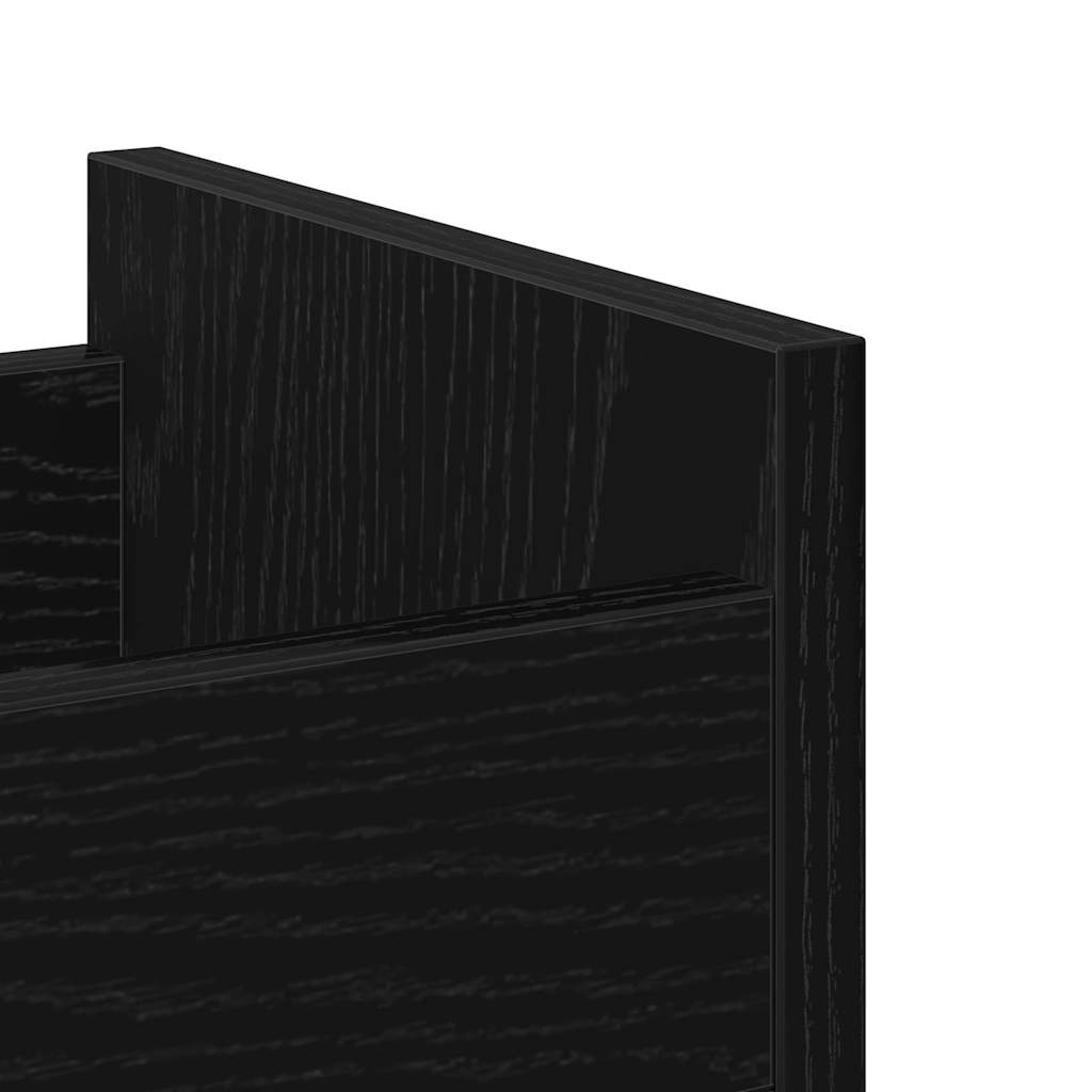 Armadietto con ruota Rovere Nero 60 x 22 x 79 cm | homemem39
