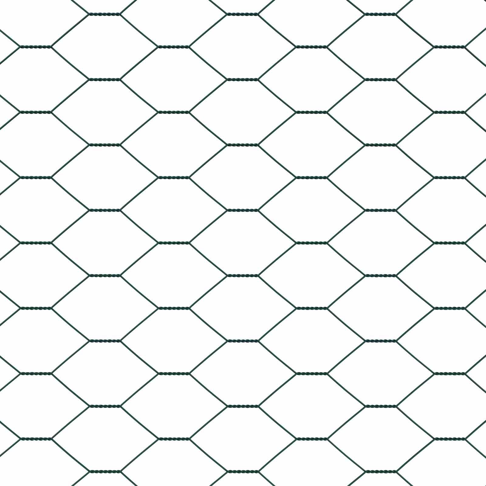 Recinzione Esagonale Verde 0,8 x 10 m PVC | homemem39