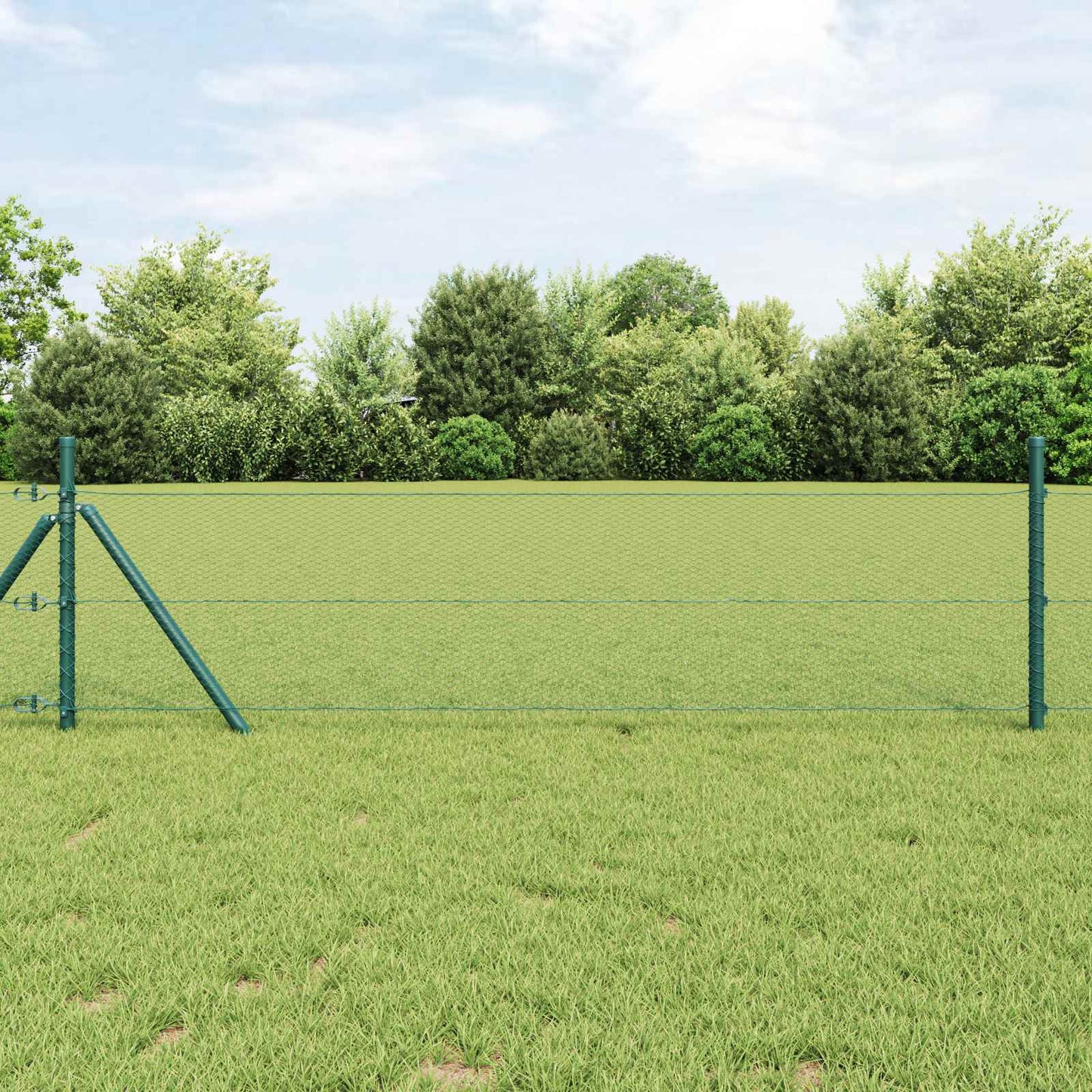 Recinzione Esagonale Verde 1 x 10 m PVC