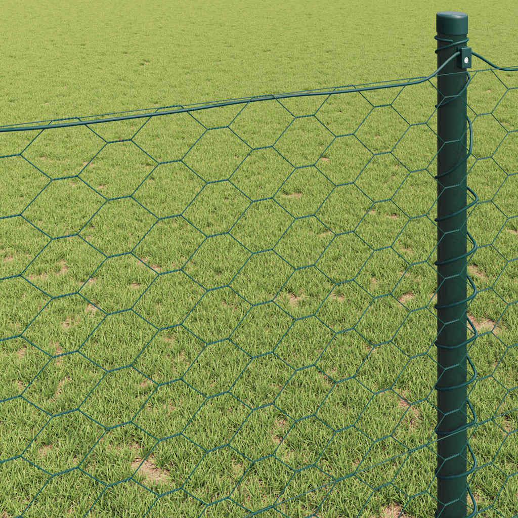 Recinzione Esagonale Verde 0,4 x 25 m PVC | homemem39