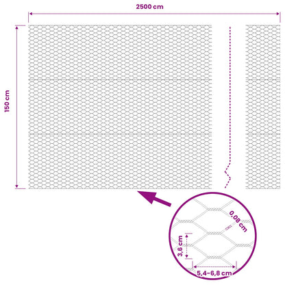 Recinzione Esagonale Verde 1,6 x 25 m PVC
