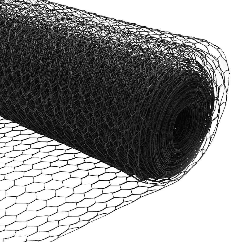 Recinzione Esagonale Grigio 0,5 x 10 m PVC