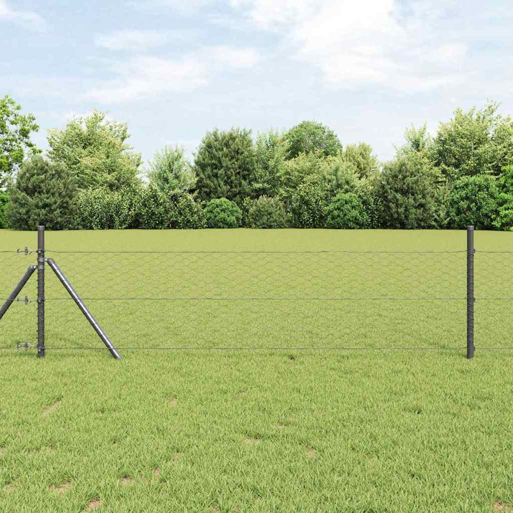Recinzione Esagonale Grigio 0,5 x 10 m PVC | homemem39
