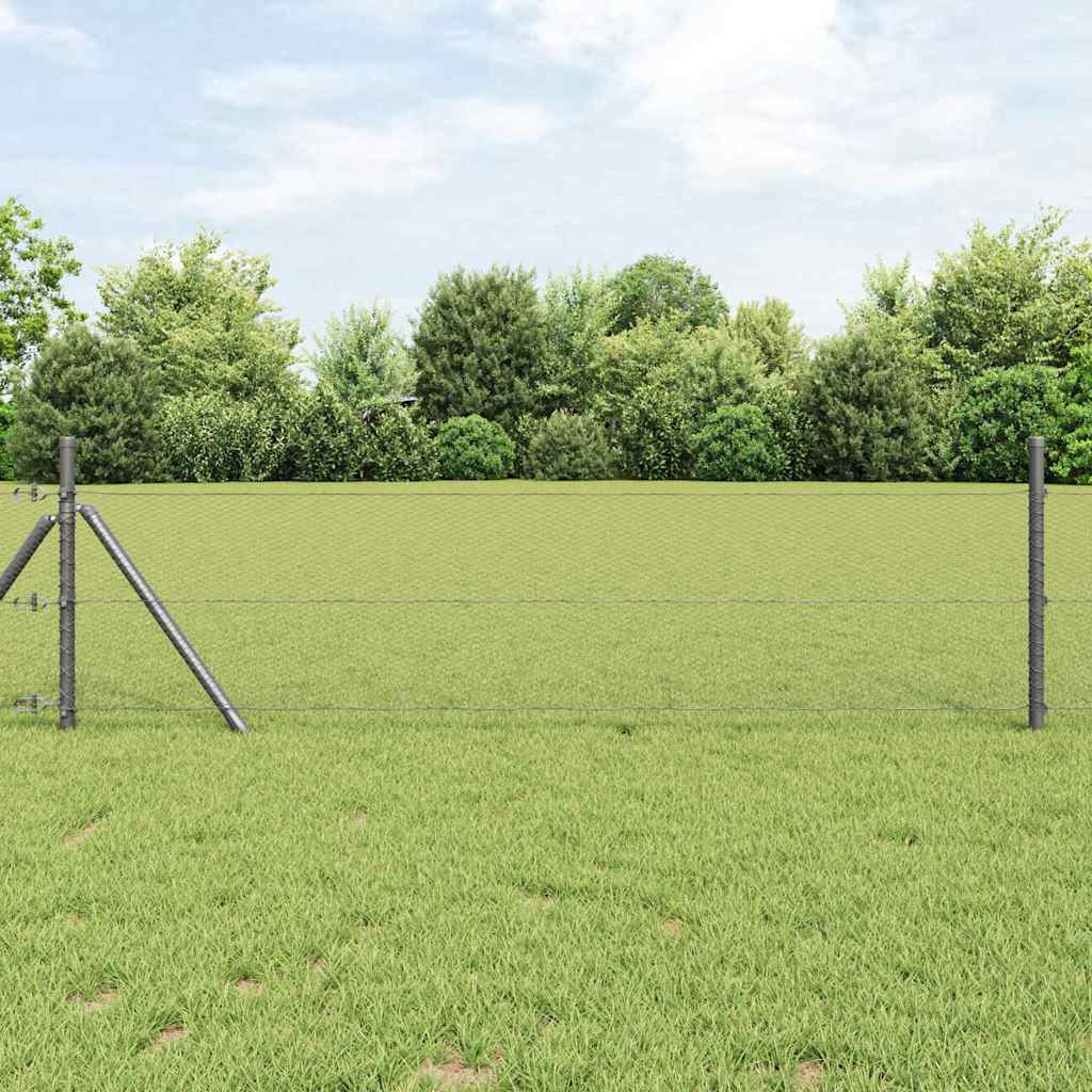 Recinzione Esagonale Grigio 0,6 x 10 m PVC