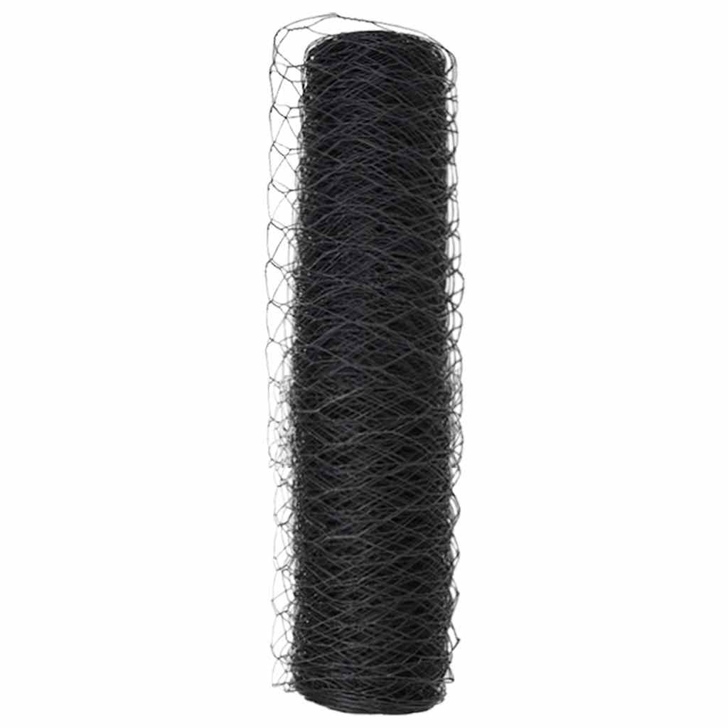 Recinzione Esagonale Grigio 0,6 x 10 m PVC | homemem39
