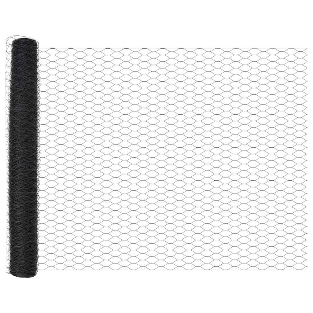 Recinzione Esagonale Grigio 1,2 x 10 m PVC | homemem39
